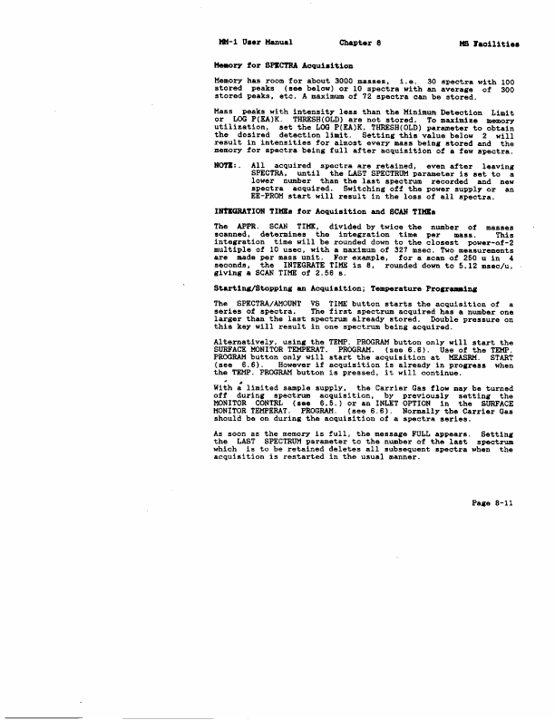 Bruker-Franzen Analytik, GMBH, “MM-1 User Manual,” February 1987, Chapter 8, p. 11.