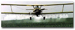 plane spraying crops