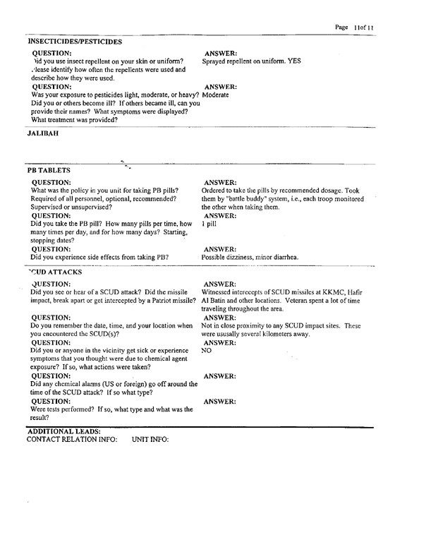 Lead Sheet 11123, Interview of an aviation logistician, 9th Battalion, 227th Aviation Regiment, October 20, 1999