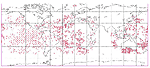 Figure A-13. Locations of global network of geosynchronous satellites' cloud tracking retrievals