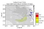 Figure A-21. HPAC/SCIPUFF concentraion grids 3.13 days after release 