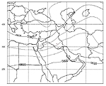 FigureA-34. NOGAPS upper level (500mb) contours for 1200 UTC