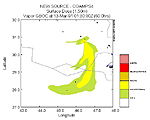 Figure A-58. HPAC/COAMPS4 predicted four-day cumulative