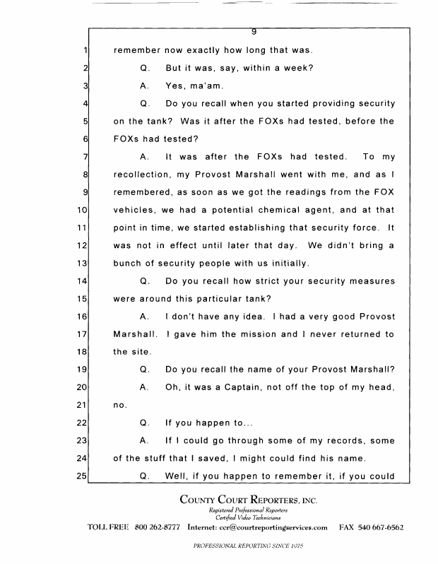 Interview with Lieutenant Colonel Don W. Killgore, October 15, 1997