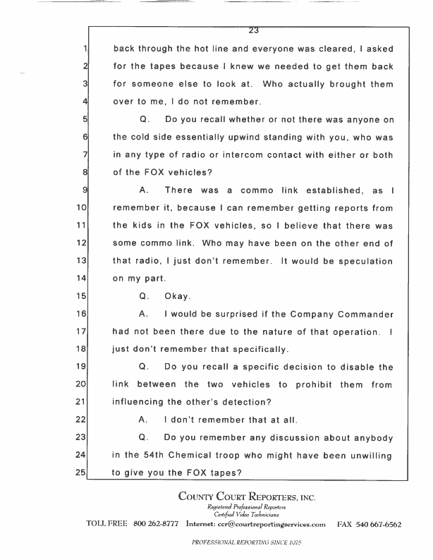 Interview with Lieutenant Colonel Don W. Killgore, October 15, 1997