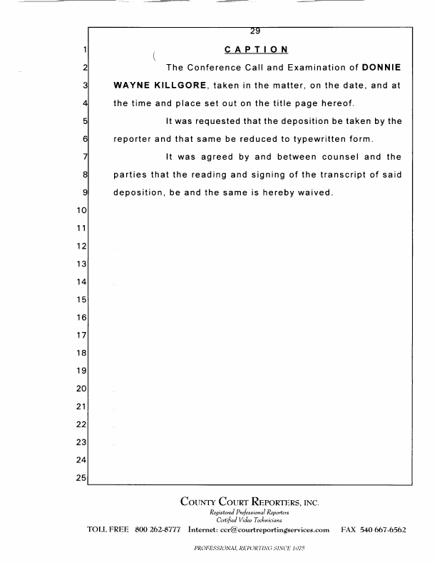 Interview with Lieutenant Colonel Don W. Killgore, October 15, 1997