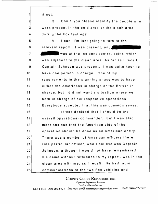 Interview with Major Jonathan Watkinson, October 16, 1997