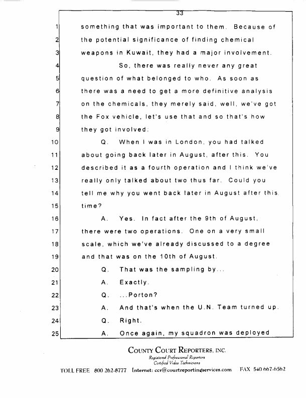 Interview with Major Jonathan Watkinson, October 16, 1997