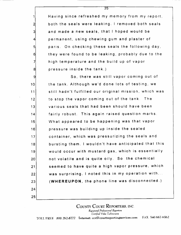 Interview with Major Jonathan Watkinson, October 16, 1997