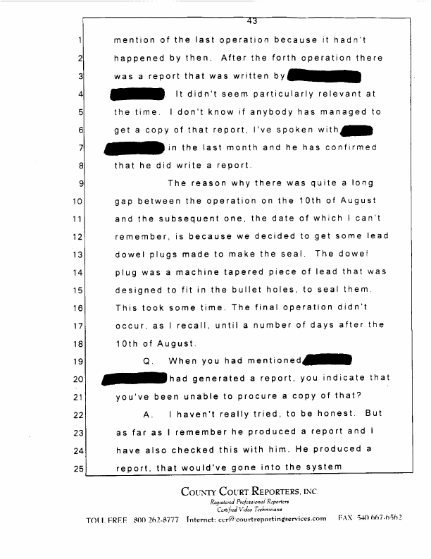 Interview with Major Jonathan Watkinson, October 16, 1997