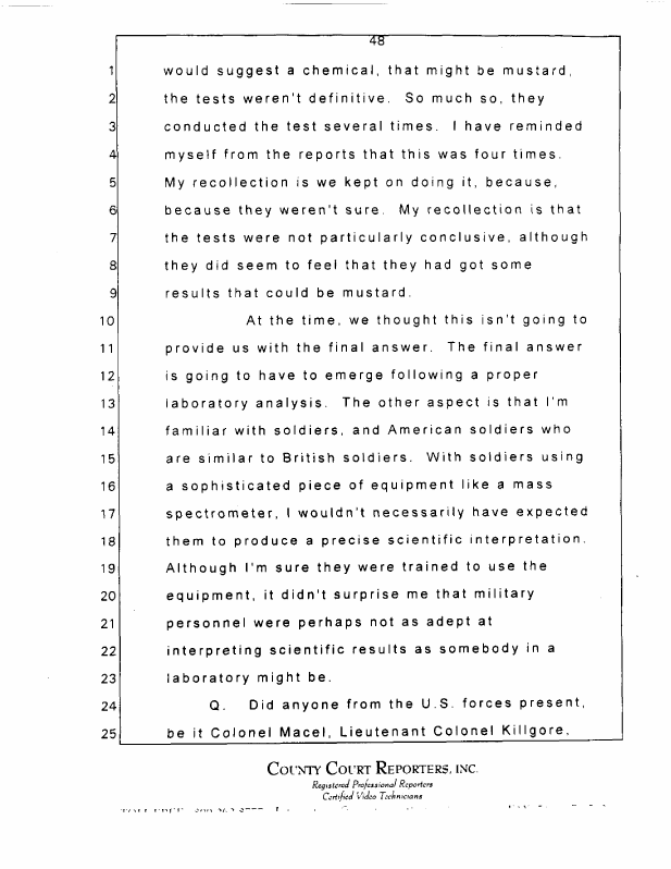 Interview with Major Jonathan Watkinson, October 16, 1997