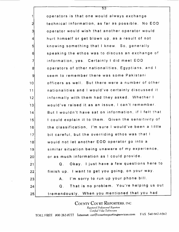 Interview with Major Jonathan Watkinson, October 16, 1997