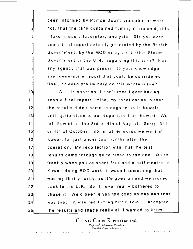 Interview with Major Jonathan Watkinson, October 16, 1997