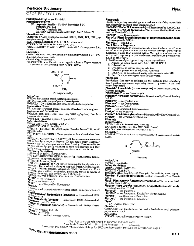 Meister Publishing Company, �Farm Chemicals Handbook 2000,� Willoughby, Ohio, p. C115, C311.