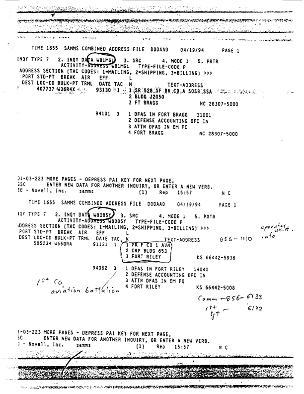   Defense Logistics Agency, �ODS Pesticide Data Call,� Defense General Supply Center, November 1993.