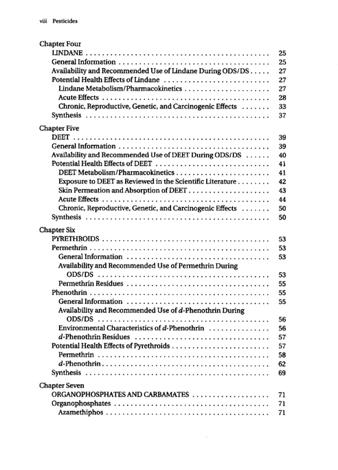 Cecchine, G., et al., A Review of the Scientific Literature as it Pertains to Gulf War Illnesses: Pesticides,  Volume 8, RAND, 2000.