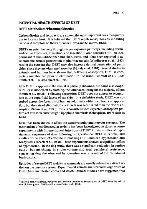 Cecchine, G., BA Golomb, LH Hilborne, DM Spektor, and C.R. Anthony, A Review of the Scientific Literature as it Pertains to Gulf War Illnesses: Pesticides, RAND, Volume 8: June 2000, pp. 39-51.