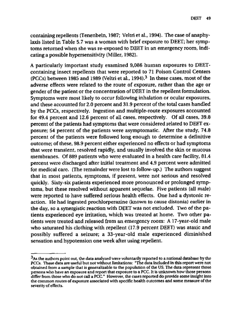 Cecchine, G., BA Golomb, LH Hilborne, DM Spektor, and C.R. Anthony, A Review of the Scientific Literature as it Pertains to Gulf War Illnesses: Pesticides, RAND, Volume 8: June 2000, pp. 39-51.