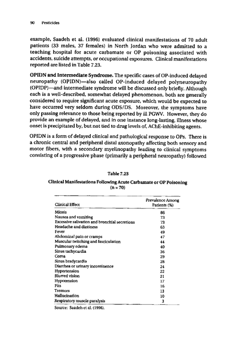   Cecchine, G., BA Golomb, LH Hilborne, DM Spektor, and C.R. Anthony, A Review of the Scientific Literature as it Pertains to Gulf War Illnesses: Pesticides, RAND, Volume 8: June 2000, p. 90.