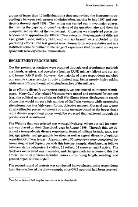   Fricker, R.D, E. Reardon, D.M. Spektor, S.K. Cotton, J. Hawes-Dawson, J.E. Pace, and S. D. Hosek, �Pesticide Use During the Gulf War: A Survey of Gulf War Veterans,� RAND, 2000.