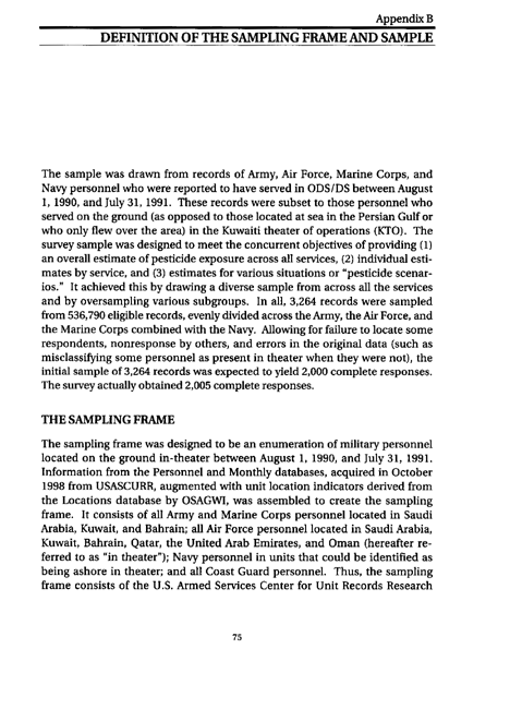   Fricker, R.D, E. Reardon, D.M. Spektor, S.K. Cotton, J. Hawes-Dawson, J.E. Pace, and S. D. Hosek, �Pesticide Use During the Gulf War: A Survey of Gulf War Veterans,� RAND, 2000.