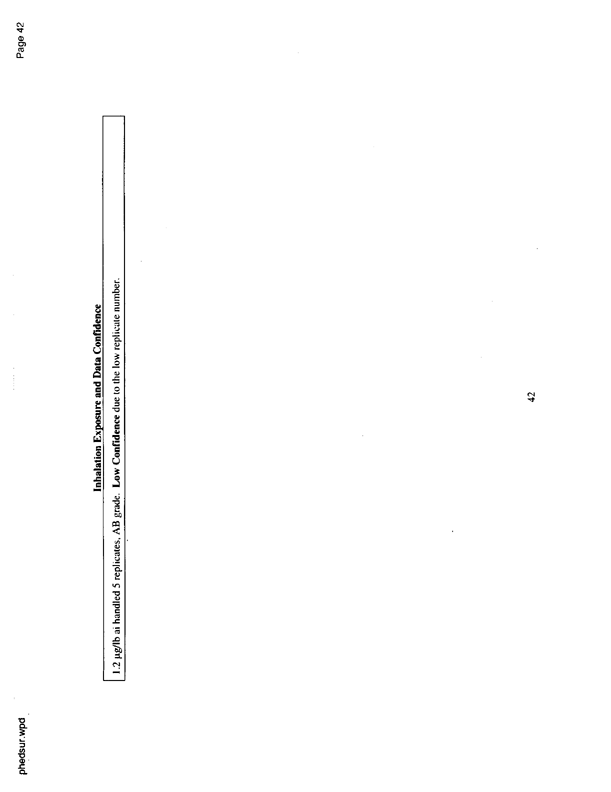   US Environmental Protection Agency, EPA Office of Pesticide Programs, �Surrogate Exposure Guide,� Scenario 17, August 1998, p. 42.  Scenario 17 covers granular bait dispersed by hand.  Medium confidence in the low and medium values; low confidence in high value.