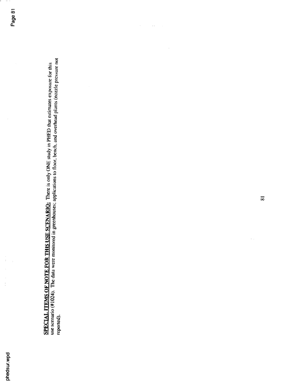   US Environmental Protection Agency, Office of Pesticide Programs, �PHED Surrogate Exposure Guide,� August 1998.