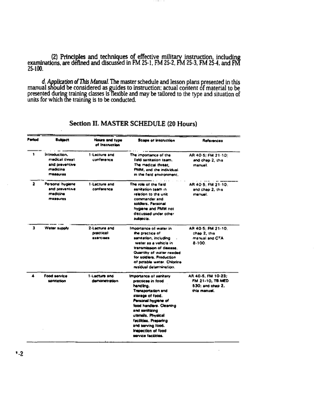 US Army Field Manual FM 21-10-1, �Unit Field Sanitation Team,� October 11, 1989, p. 1-3.
