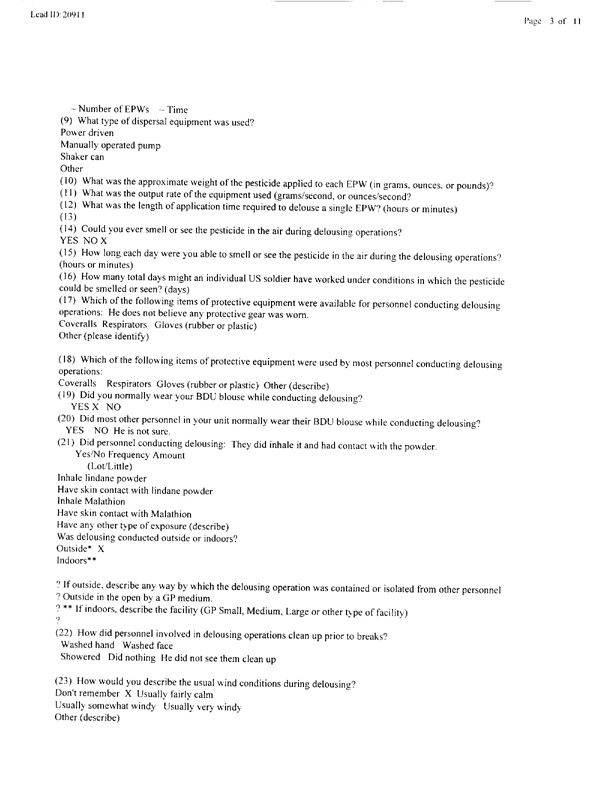 Lead Sheet #20911, Interview with 301st Military Police Camp veteran, January 6, 1998, p. 3.