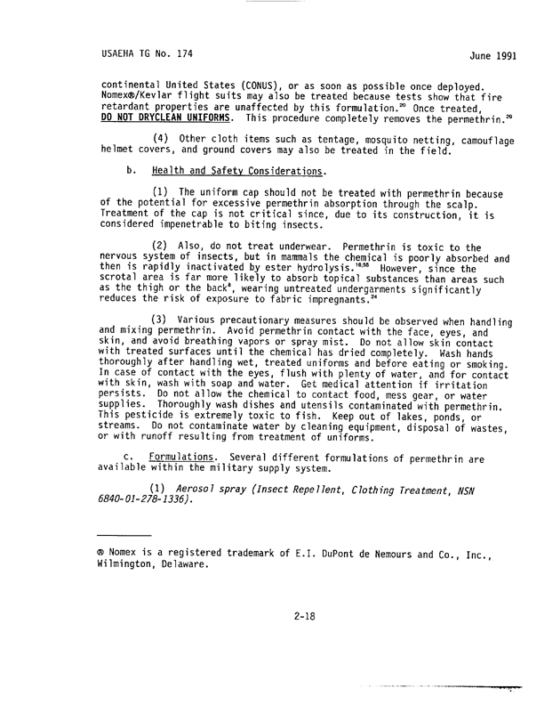   Coulston International Corporation, Label with Directions for Use for Permethrin Arthropod Repellent, Easton, PA, May 1990.