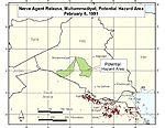 Nerve Agent Release, Muhammadiyat, Potential Hazard Area February 6, 1991