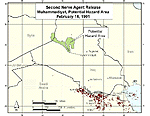 Second Nerve Agent Release, Muhammadiyat, Potential Hazard Area February 16, 1991