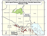 Nerve Agent Release, Muhammadiyat, Potential Hazard Area February 3, 1991